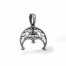 Серебряный кулон-оберег Лунница ажурная ШК-3268