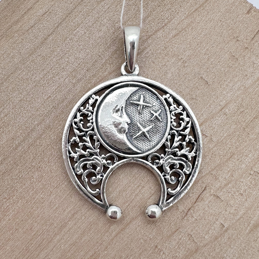 Срібний слов'янський жіночий амулет Лунниця ШК-3269