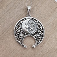 Серебряный славянский женский амулет Лунница ШК-3269