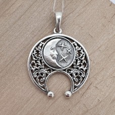 Серебряный славянский женский амулет Лунница ШК-3269