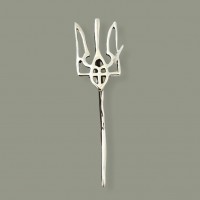 Серебряный значок Трезубец БР-6100102