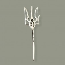 Серебряный значок Трезубец БР-6100102