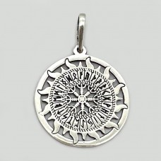 Серебряный кулон-оберег Шлем Ужаса ШК-89046