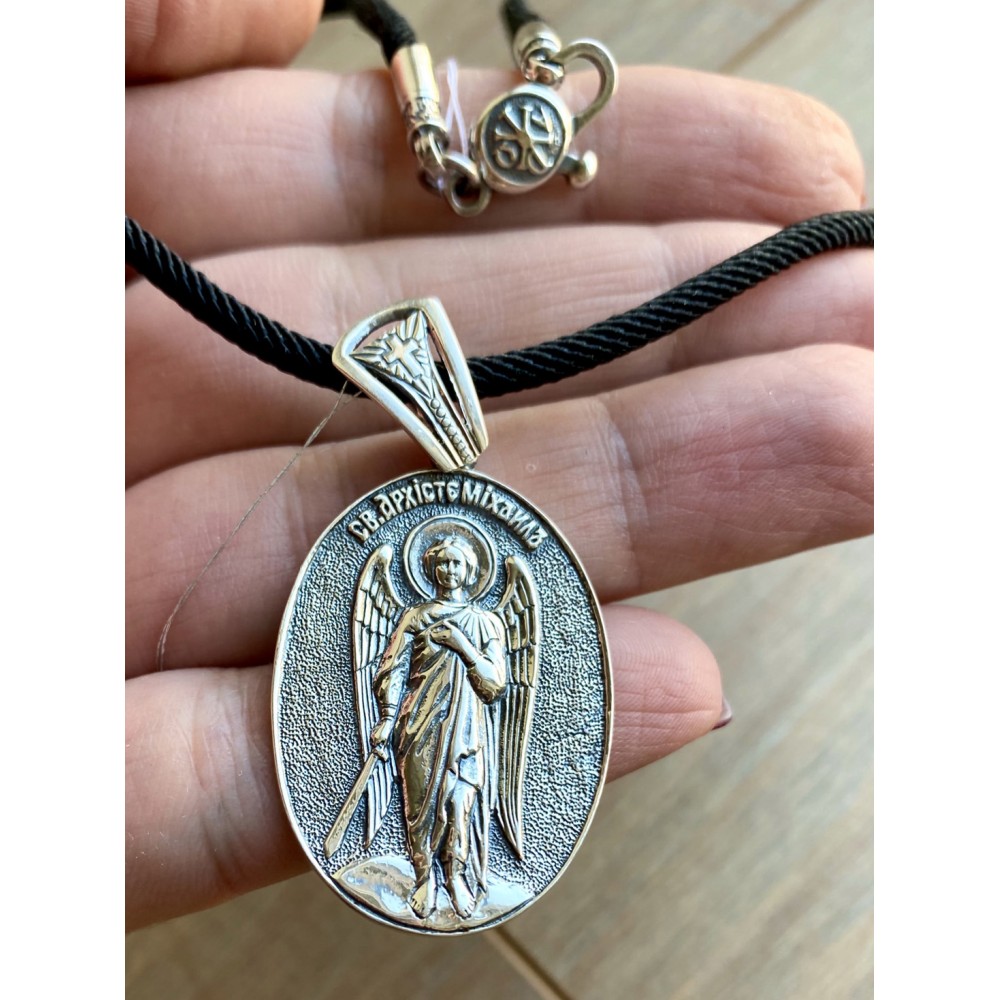 Срібна ладанка Янгол Михаїл 33 бр-3100120