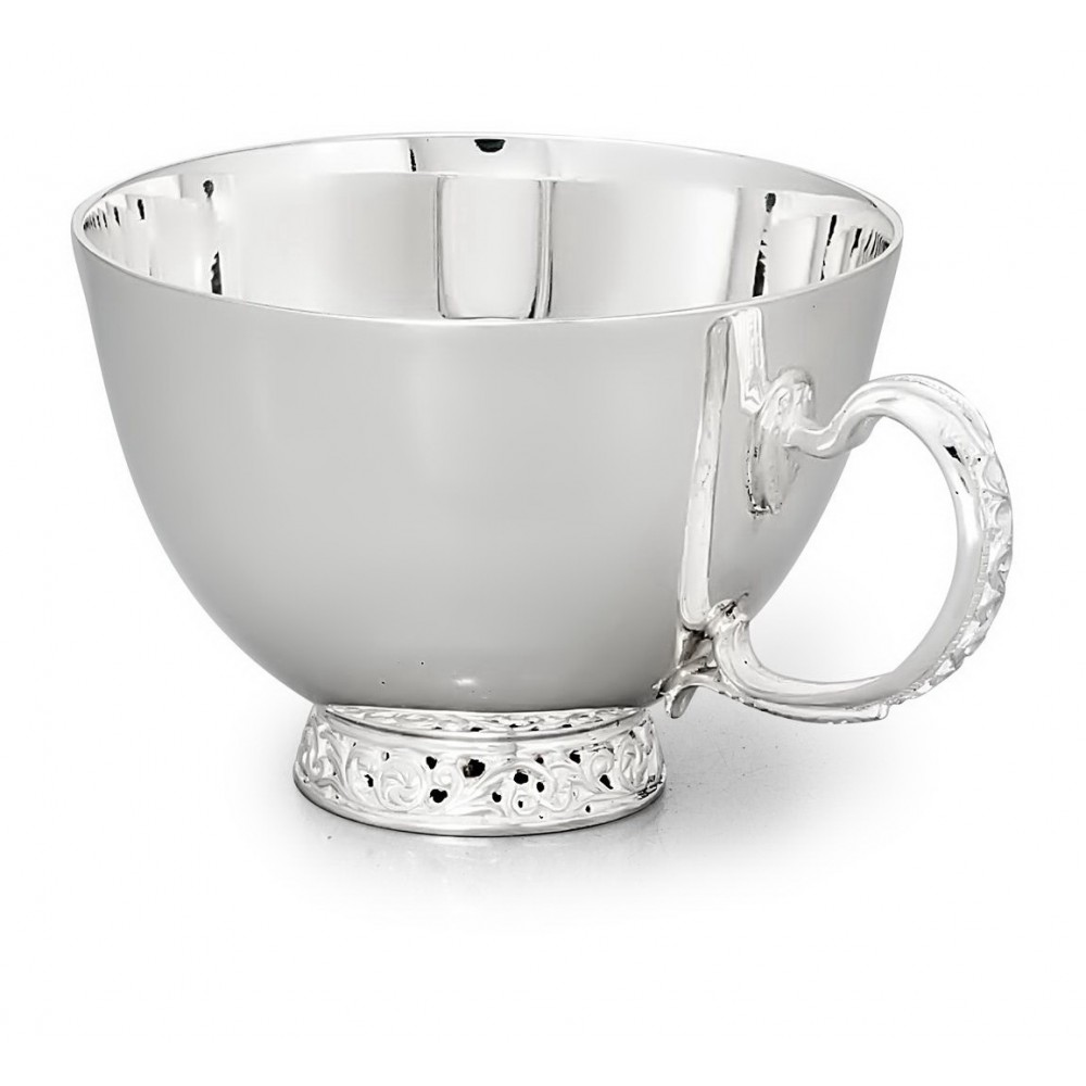 Чашка серебряная кофейная на ажурной ножке объем 100мл ХЮ-0700727