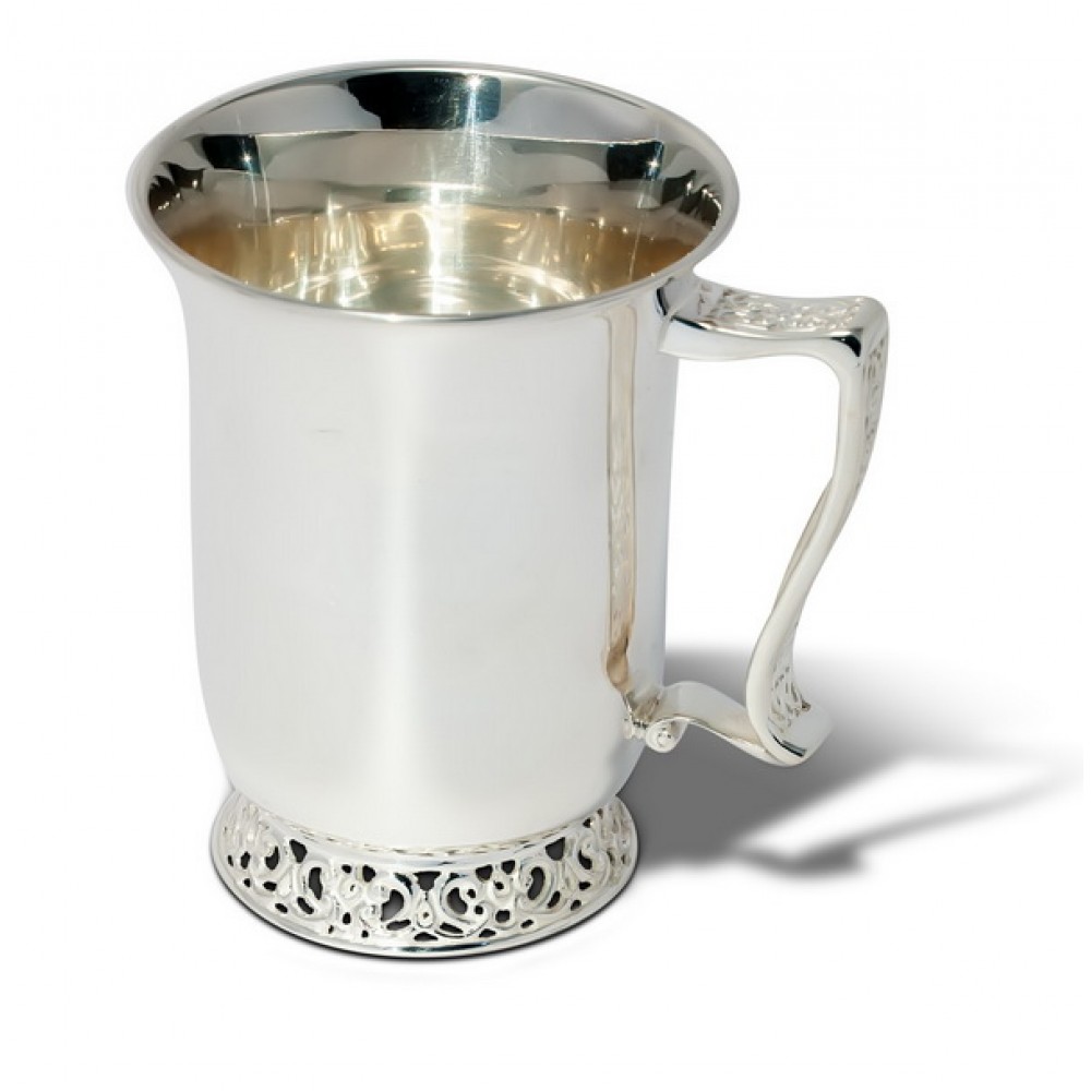 Срібний кухоль на ажурній ніжці 250 мл ХЮ-080538