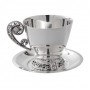 Срібна чашка на ажурній ніжці 100мл бр-100026