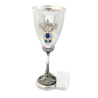 Срібний келих із бірюзою Ажурний БР-0004081