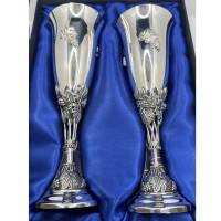 Серебряный винный бокал Виноград 180мл БР-8100041