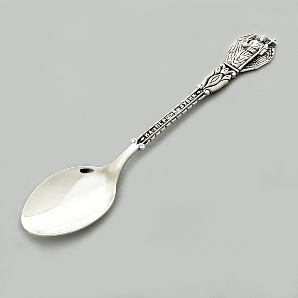 Серебряная ложка с Ангелом и надписью На перший зубик бр-8100258