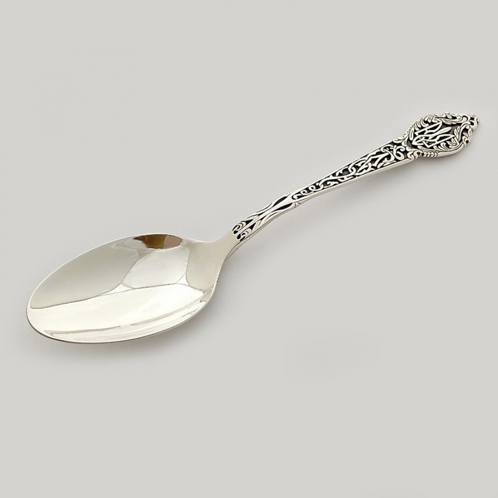 Срібна десертна ложка з гербом України Тризуб БР-0046781