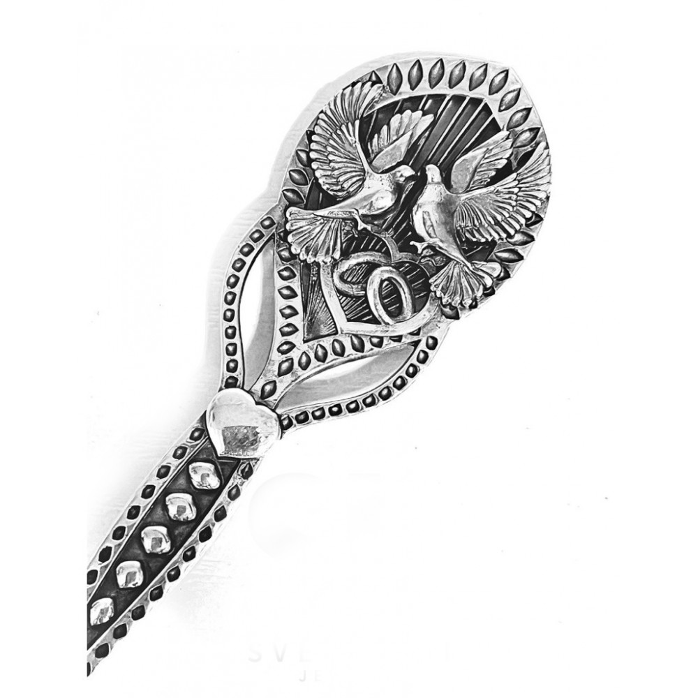 Серебряная ложка в подарок на свадьбу Совет да Любовь БР-0050781