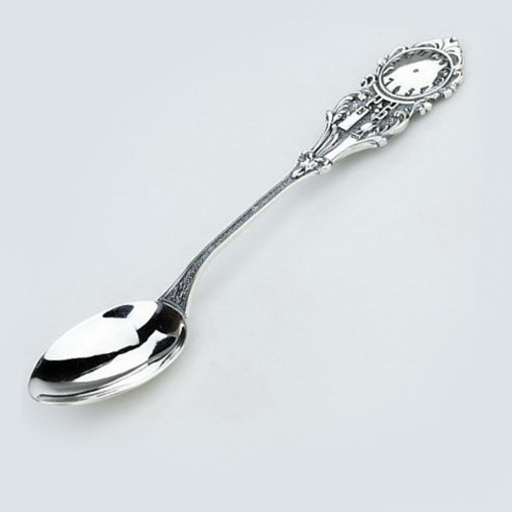 Серебряная ложка с часиками День Рождения БР-0050881