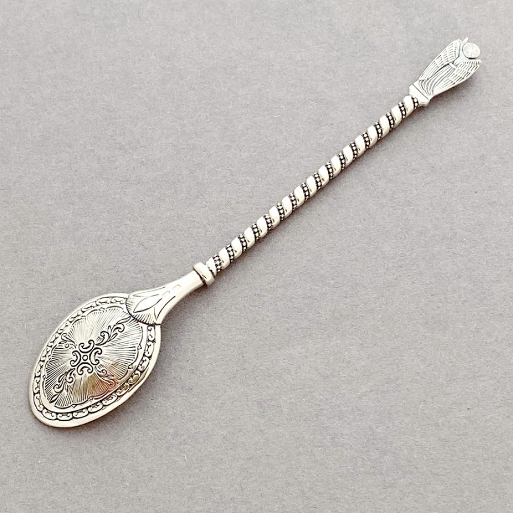 Срібна дитяча ложка Янгол на хрестини, срібло 925