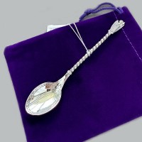 Серебряная ложка Ангелок на крестины для ребенка 