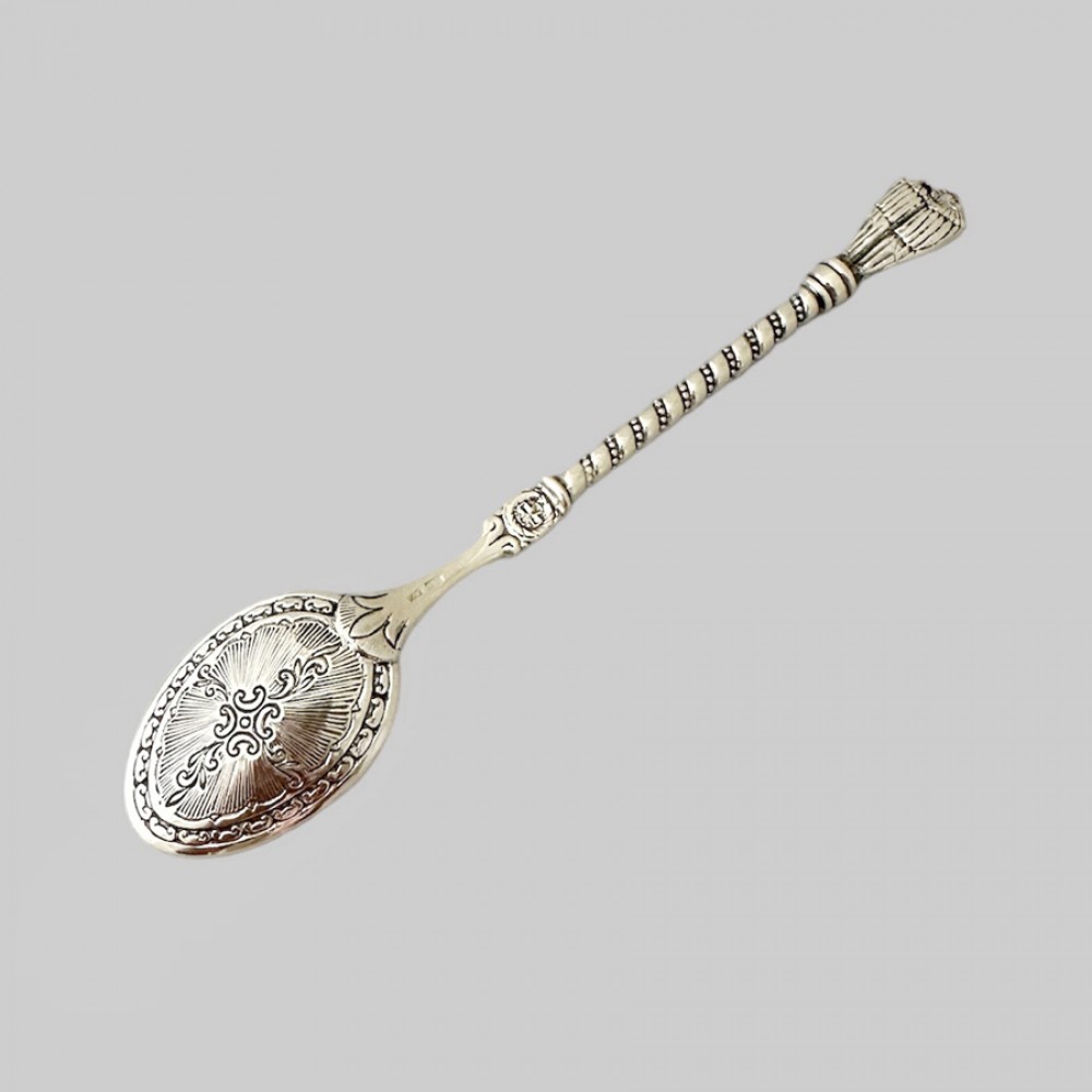 Серебряная ложка Архангел Михаил на крестины для ребенка БР-0052981