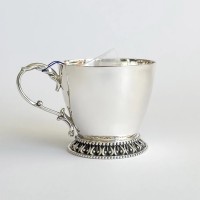 Серебряная чашка 110мл на ажурной ножке  БР-0056781