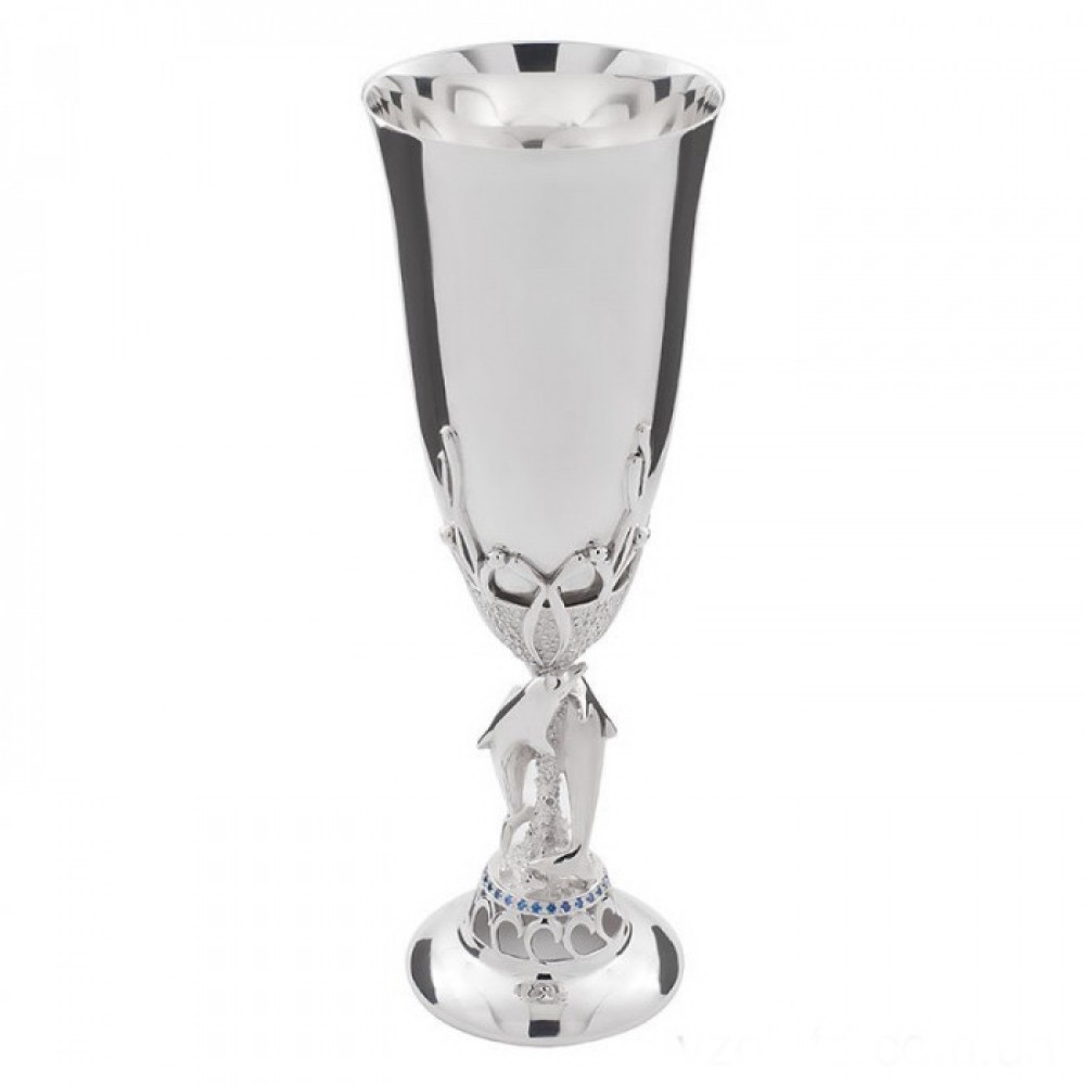 Срібний келих Дельфіни 150мл БР-1002581