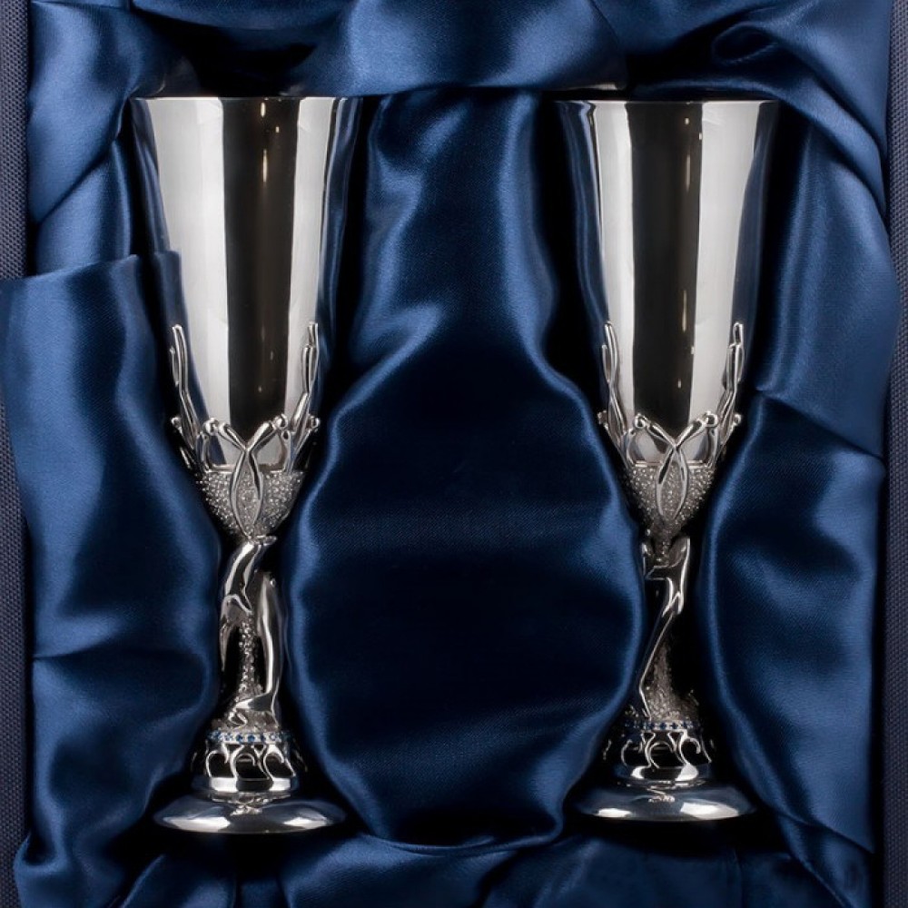 Срібний келих Дельфіни 150мл БР-1002581