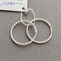 Срібні сережки кільця (конго) 27мм стс-225