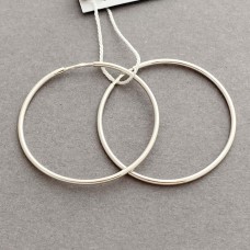 Срібні сережки кільця (конго) 36мм стс-235