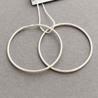 Срібні сережки кільця (конго) 36мм стс-235