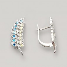 Серебряные серьги в камнях Жнива БР-1322511