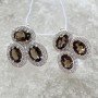 Серебряное серьги с дымчатым кварцем Джейн 2 БР-8090411