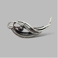 Брошь серебряная с жемчужиной Диво бр-4000261