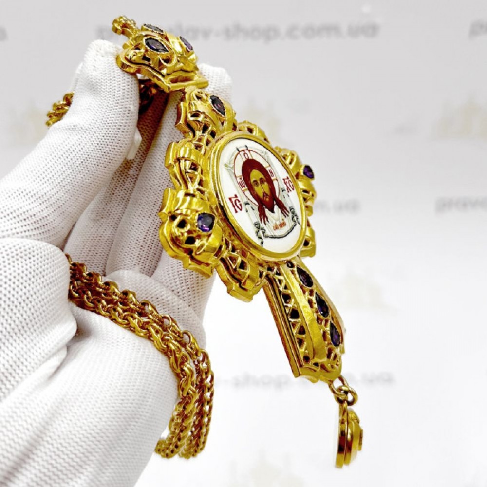 Крест латунный в позолоте для священника 2.10.0141ЛП-21ЛП