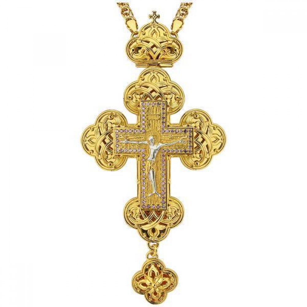 Крест наперсный латунный в позолоте 2.10.0128ЛП1ЛП