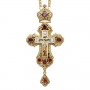 Крест латунный в позолоте с принтом и цепью 2.10.0180ЛП-21ЛП