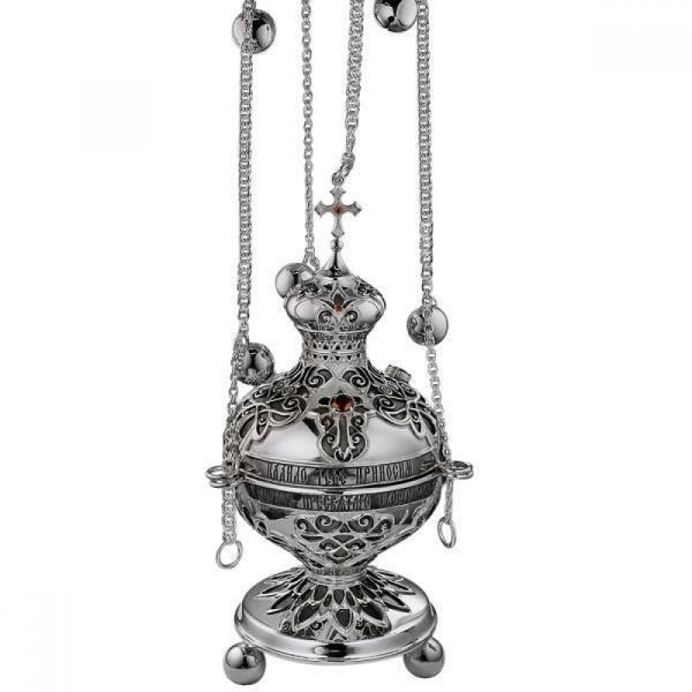 Кадило латунное посеребренное со вставками аг-2.7.0387Л