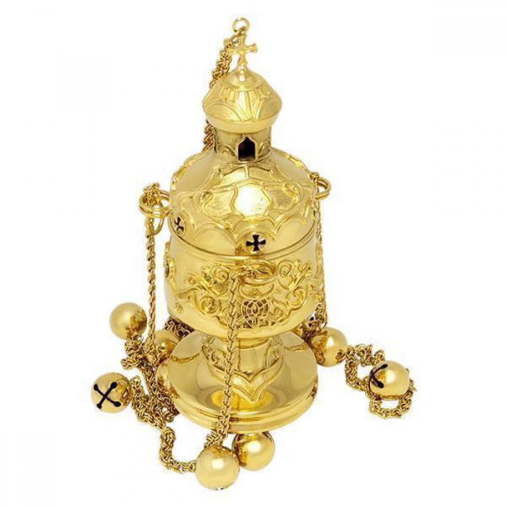 Кадило малое латунное в позолоте аг-2.7.0548ЛП