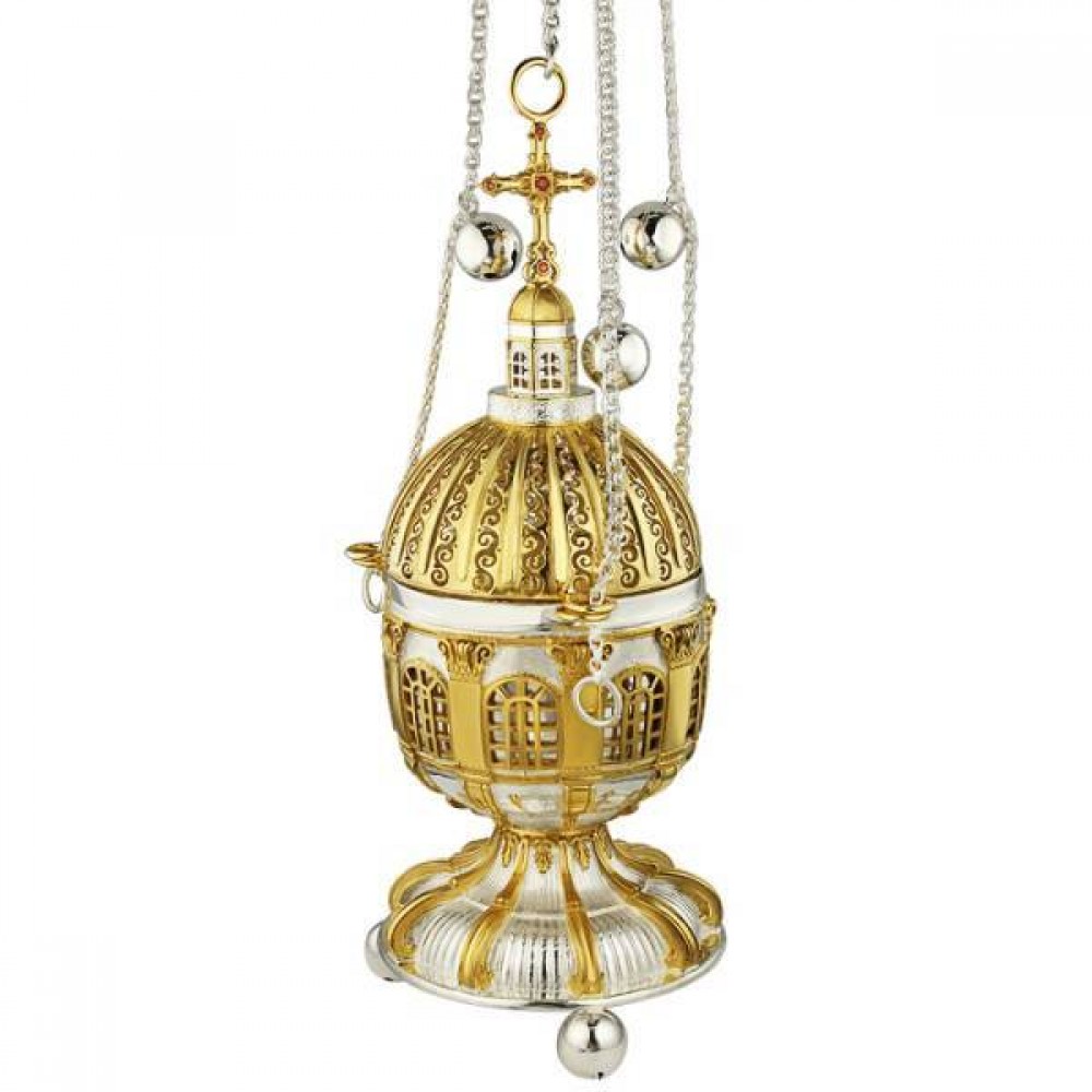 Кадило латунное с частичной позолотой и вставками аг-2.7.0751ЛФ