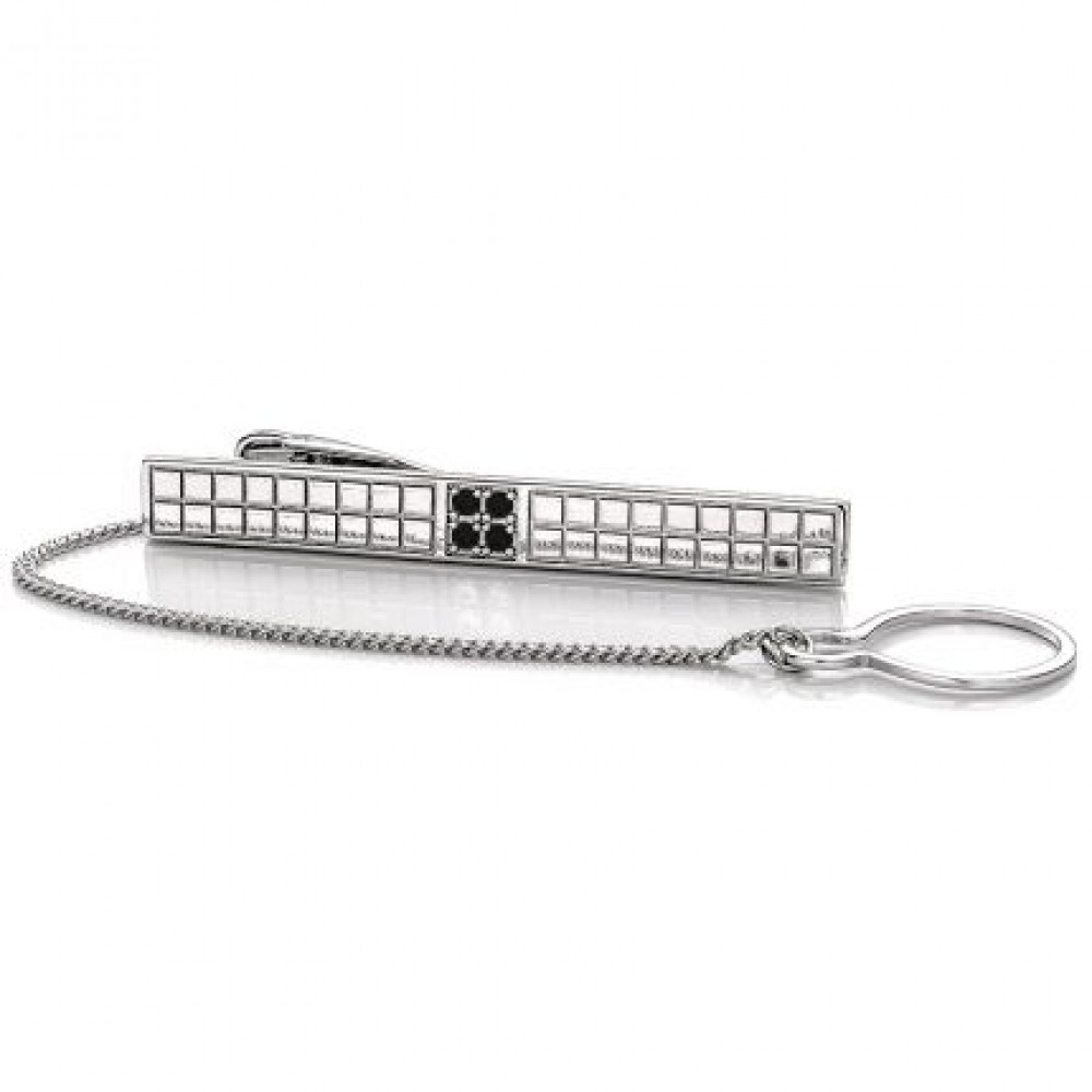 Серебряный зажим для галстука ЛЗ-9732