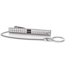 Серебряный зажим для галстука ЛЗ-9732